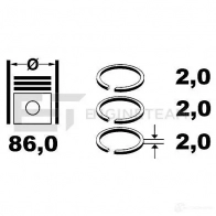 Поршневые кольца, комплект ET ENGINETEAM 6 504BS r1006950 8592779018161 3432101 - Изображение 2