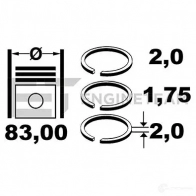 Поршневые кольца, комплект ET ENGINETEAM O78RDI K r1010000 1264778243 8592779020300 - Изображение 2