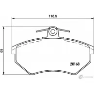 Тормозные колодки, дисковые, комплект TEXTAR 20168 2016816 1193570594 20168 162 1 4