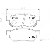 Тормозные колодки, дисковые, комплект TEXTAR 21312 21312 130 0 5 2131203 Honda Civic 6 (EJ, EK) Хэтчбек 1.6 107 л.с. 1995 – 2000