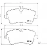 Тормозные колодки, дисковые, комплект TEXTAR 23144 2314411 Mercedes CLC-Class (CL203) 1 Купе 2.3 C 230 Kompressor (2047) 194 л.с. 2001 – 2002 23144 198 2 5