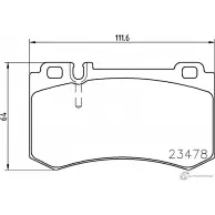 Тормозные колодки, дисковые, комплект TEXTAR 2347806 23478 165 0 4 23478 Mercedes S-Class (C215) 2 Купе 5.5 CL 55 AMG 347 л.с. 2000 – 2002