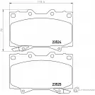 Тормозные колодки, дисковые, комплект TEXTAR 23524 23524 177 0 5 Toyota Land Cruiser Prado (J70) 1 Внедорожник 4.2 TD 24V 4x4 (HDJ78) 166 л.с. 2001 – 2007 2352407