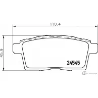 Тормозные колодки, дисковые, комплект TEXTAR 2454504 Mazda CX-7 (ER) 1 Кроссовер 2.3 MZR DISI Turbo 238 л.с. 2007 – 2013 24545 179 0 4 24545