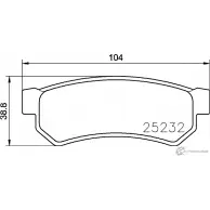 Тормозные колодки, дисковые, комплект TEXTAR 2523203 25232 Daewoo Gentra (J200) 3 Седан 25232 144 0 4