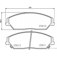 Тормозные колодки, дисковые, комплект TEXTAR Toyota Avalon (XX10) 2 Седан 25610 187 1 5 2561003 25610