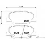 Тормозные колодки, дисковые, комплект TEXTAR 80EG5 R 1425578273 9SCUND 2568803