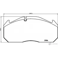 Тормозные колодки, дисковые, комплект Kit TEXTAR 29084 2908470 29084 302 1 4 Chrysler Voyager 4 (RG, RS) 2001 – 2007