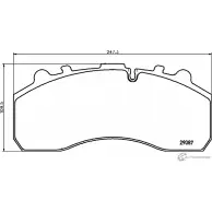 Тормозные колодки, дисковые, комплект Kit TEXTAR 2908773 Ford Fiesta 6 (CB1, CCN) Хэтчбек 1.6 95 л.с. 2008 – 2024 29061 29059