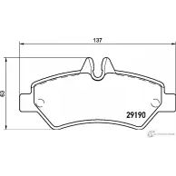 Тормозные колодки, дисковые, комплект Kit TEXTAR 2919070 Mercedes Sprinter (906) 2 Фургон 2.1 (3T) 214 CDI (9011. 9013) 143 л.с. 2016 – 2025 29190 29190 190 1 4