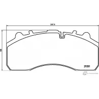 Тормозные колодки, дисковые, комплект Kit TEXTAR 29059 29061 2920170 Fiat Ducato (230) 1 Кабина с шасси 2.5 TD 109 л.с. 1994 – 1998