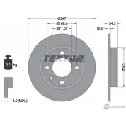 Тормозной диск PRO TEXTAR 98200 0482 0 1 PRO 92048203 Peugeot 405 2 (4B) Седан 2.0 158 л.с. 1996 – 1999 H03Z46