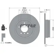 Тормозной диск PRO+ TEXTAR 98200 0584 0 1 PRO+ 92058405 4K7YGR9 Bmw 7 (E38) 3 Седан 3.0 730 i. iL 211 л.с. 1994 – 2001