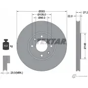 Тормозной диск PRO TEXTAR 98200 0596 0 1 PRO 92059603 3HAC3 Citroen Xantia 1 (X1, X2) Хэтчбек 2.0 16V 135 л.с. 1998 – 2000