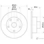 Тормозной диск PRO+ TEXTAR Audi A4 (B5) 1 Седан 1.8 T 170 л.с. 2000 – 2000 T31YPA 92072105 98200 0721 0 1 PRO+