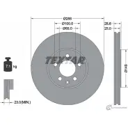 Тормозной диск PRO+ TEXTAR 1193590113 PMFJG8 98200 0728 0 1 PRO+ 92072805