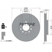 Тормозной диск PRO+ TEXTAR 98200 0756 0 1 PRO+ 92075605 L29R53 Saab 9-5 (YS3E) 1 Седан 2.3 Turbo 182 л.с. 2008 – 2009