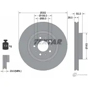 Тормозной диск PRO+ TEXTAR 92092305 1YAC66O Volvo C70 1 (873) Кабриолет 2.3 200 л.с. 2002 – 2003 98200 0923 0 1 PRO+