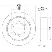 Тормозной диск PRO TEXTAR Mitsubishi Pajero Sport 1 (K70, K90) Внедорожник 92093103 98200 0931 98200 0931 0 1