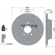 Тормозной диск PRO+ TEXTAR 1193590446 1YOP2 98200 0988 0 1 PRO+ 92098805