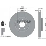 Тормозной диск PRO+ TEXTAR 2RZH2 98200 1006 0 1 PRO+ Volvo S60 1 (384) Седан 2.4 AWD 260 л.с. 2004 – 2010 92100605