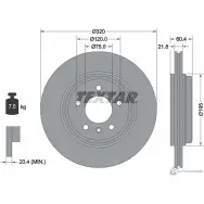 Тормозной диск PRO+ TEXTAR Bmw 3 (E46) 4 Седан 3.0 330 xi 228 л.с. 2004 – 2005 98200 1070 0 1 PRO+ S0ULHY 92107005