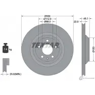 Тормозной диск PRO+ TEXTAR 92132605 Audi A6 (C6) 3 Универсал 3.0 Tdi 232 л.с. 2006 – 2011 85KX1N 98200 1326 0 1 PRO+