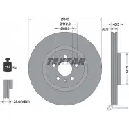 Тормозной диск PRO+ TEXTAR 92143905 Audi A4 (B6) 2 Седан 2.7 S4 Quattro 253 л.с. 2002 – 2005 7XMVA 98200 1439 0 1 PRO+