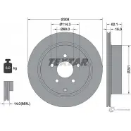 Тормозной диск TEXTAR 98200 1493 98200 1493 0 1 92149300 Infiniti EX (J50) 1 Хэтчбек 2.5 25 235 л.с. 2010 – 2013