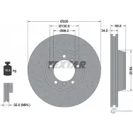 Тормозной диск PRO TEXTAR HWQ06Q 98200 1499 0 1 PRO 92149903 Porsche 911 (997) 4 Купе 3.6 Turbo 420 л.с. 2006 – 2009