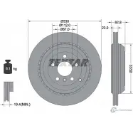 Тормозной диск PRO+ TEXTAR 98200 1509 0 1 PRO+ CXUDO 92150905 Mercedes R-Class (W251) 1 Минивэн 3.0 R 300 (2554) 245 л.с. 2011 – 2014