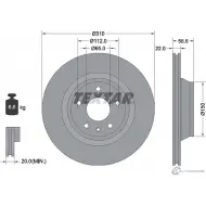 Тормозной диск PRO+ TEXTAR 92160605 Audi TT (8J3) 2 Купе 2.5 Rs Quattro 360 л.с. 2011 – 2014 98200 1606 0 1 PRO+ Q729TZ