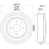 Тормозной барабан MINTEX 829033 98100 0073 98100 0073 0 1 MBD038