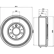 Тормозной барабан MINTEX MBD120 98100 0124 Volkswagen Transporter 98100 0124 0 1