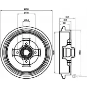 Тормозной барабан MINTEX Volkswagen Passat 98100 0123 0 1 98100 0123 MBD218