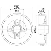 Тормозной барабан MINTEX MBD308 829175 N137II 98100 0271 0 1