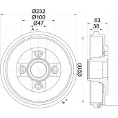 Тормозной барабан MINTEX 829177 98100 0332 0 1 98100 0332 MBD311