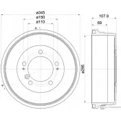 Тормозной барабан MINTEX 98100 0400 98100 0400 0 1 MBD365 Toyota Land Cruiser Prado (J70) 1 Внедорожник 4.5 TD 24V 4x4 (VDJ76. VDJ78. VDJ79) 205 л.с. 2007 – 2025