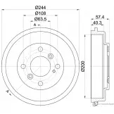 Тормозной барабан MINTEX 98100 0319 MBD372 98100 0319 0 1 Ford Fiesta 6 (CB1, CCN) Хэтчбек 1.2 5 60 л.с. 2008 – 2024