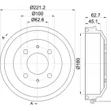 Тормозной барабан MINTEX 98100 0406 0 1 98100 0406 MBD377 829239