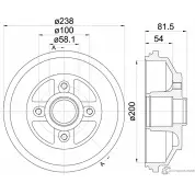 Тормозной барабан MINTEX MBD384 829246 KLMX7 98100 0430 0 1