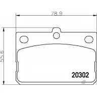 Тормозные колодки дисковые, комплект MINTEX 20 302 7037D101 MDB1063 829284