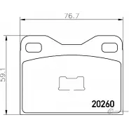 Тормозные колодки дисковые, комплект MINTEX 7042D108 MDB1102 2 0260 829305
