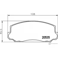 Тормозные колодки дисковые, комплект MINTEX 829319 7032D126 MDB1119 205 35