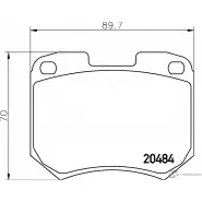 Тормозные колодки дисковые, комплект MINTEX 829326 MDB1130 20 484 65GUC4