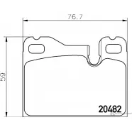 Тормозные колодки дисковые, комплект MINTEX MDB1133 7045D252 829329 20 482