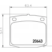Тормозные колодки дисковые, комплект MINTEX 2064 3 MDB1159 829350 7046D146
