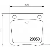 Тормозные колодки дисковые, комплект MINTEX 20 850 MDB1163 7094D167 829352