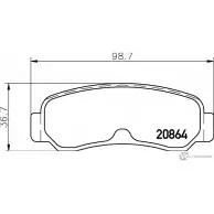 Тормозные колодки дисковые, комплект MINTEX 7100D246 2086 4 829380 MDB1198
