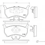 Тормозные колодки дисковые, комплект MINTEX 829426 MDB1262 21168 210 41